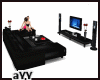 15Pose Couch TV set Blk
