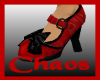 {C}Pleated Shoes Red