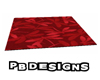 PB Red Sq Dragonfly Rug