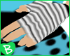 ~BZ~ White Stripe Gloves