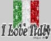 Italy Glitter flag(text)