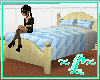 Cream and Light Blue Bed