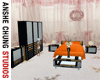 Orange/Grey Bedroom Suit