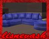 &pound;&igrave;&ccedil; Blue Suede Sectional