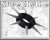 �R/Big Spike Cuff Black