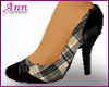 ANN Plaid Pumps BLK