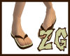 [ZG]Brown&Tan Flip Flops