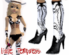 Cowgirl boots B&W