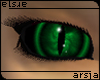 demonic green cat eyes