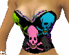 colour skulls corset