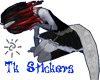 Emo Wolf Sticker