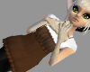 Brown eyelet top