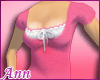 ANN Inset Bust Top-PINK