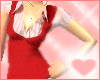 {F} Red Striped Pullover