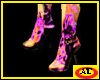 Pink yellow funky Stiletto boots