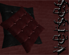 -V- Red Leather Throws