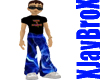 Blue Dash Pants