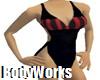 Red/Blk Stripes Swimsuit