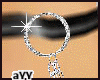 aYY- Poodle diamond hip chain Left