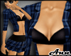 ANN Plaid Skirt Set BLUE
