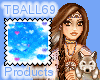 floating hearts stamp