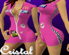 +Cc+Pink Racer jumpsuit