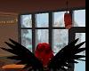 starry black angel wings