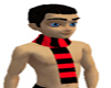 black/red scarf