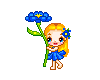Blue Flower Girl