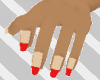 Red Tip French Nails