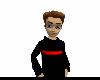 Blk Shirt With Red Line
