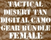 Tan / Brown Digital Camouflage Bundle for Females - Tactical Desert