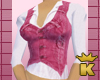 {K} Pink Denim Vest
