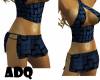 Blue Tiled Micro Mini
