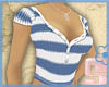 SF Rib Button Tee Blue