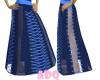 Blue Long Stitched Skirt