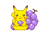 Pikachu With Grapes :3