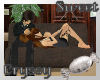 Brn Leather Cud Couch V1