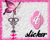 heart pink butterfly