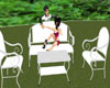 Patio  white chairs set