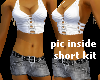 ! Short jeans top White!