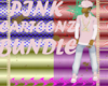 *HS*WHT/PNK CARTOON BDLE