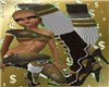 golden money heels/socks