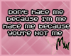 *MW* Don't hate me