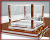 DJL-Wht Brocade Bed