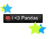 *SC* I <3 Panda Sticker