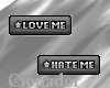 Hate * Love me sticker