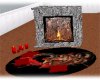 Dragon Rug and Fireplace