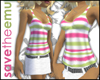 [E] Stripe Tank Grn/Pink