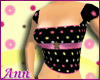 ANN BnaSplt Crop Top BLK